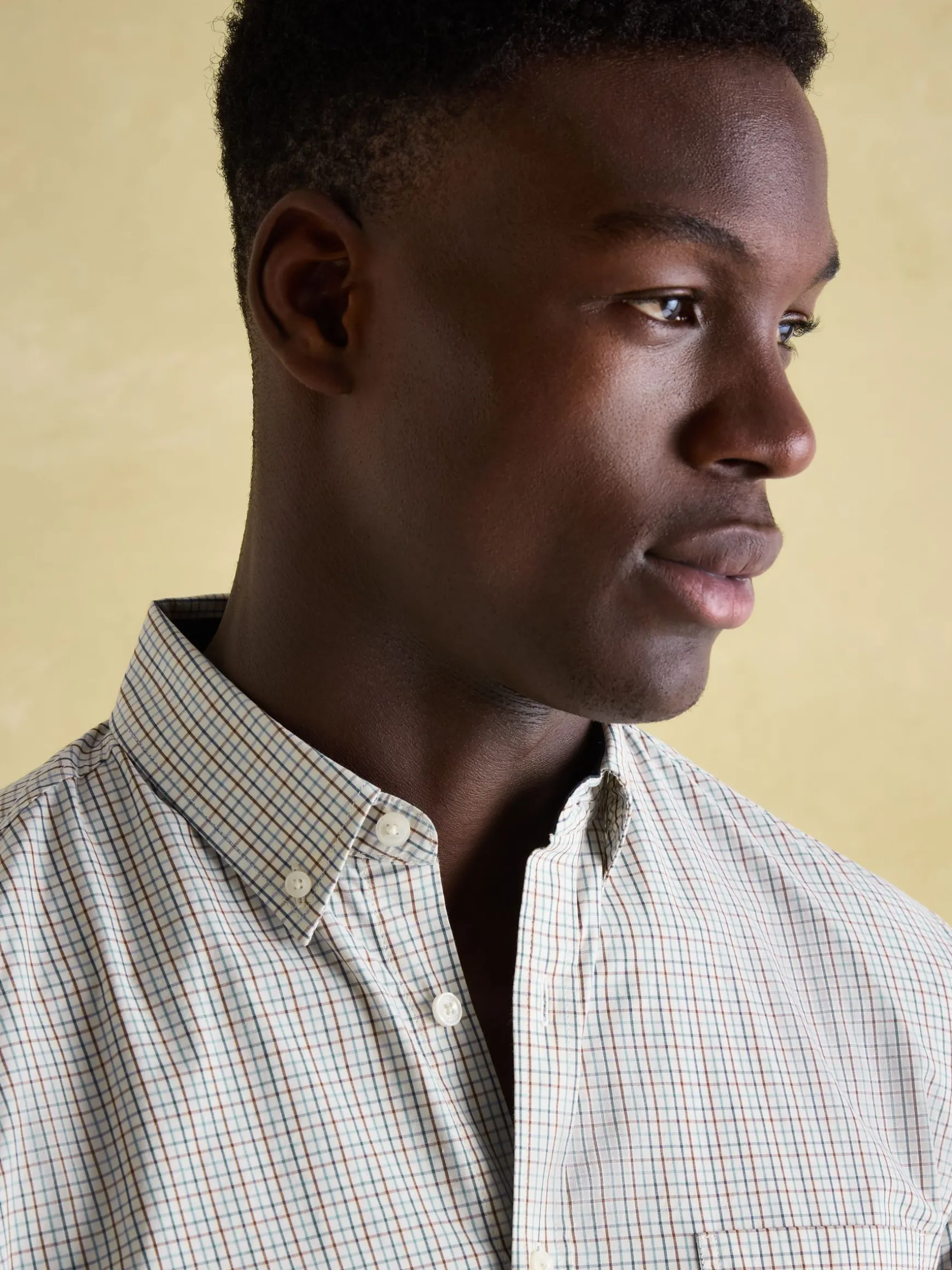 Abbott Blue/Brown Cotton Poplin Shirt
