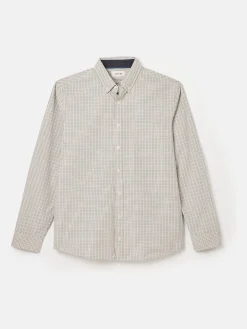 Abbott Blue/Brown Cotton Poplin Shirt
