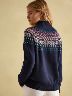 Alba Navy Fair Isle Jumper