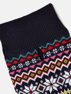 Alba Navy Knitted Fair Isle Dog Jumper