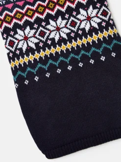 Alba Navy Knitted Fair Isle Dog Jumper