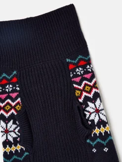 Alba Navy Knitted Fair Isle Dog Jumper