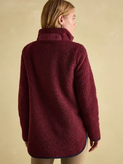 Aldeburgh Burgundy Quarter Zip Fleece
