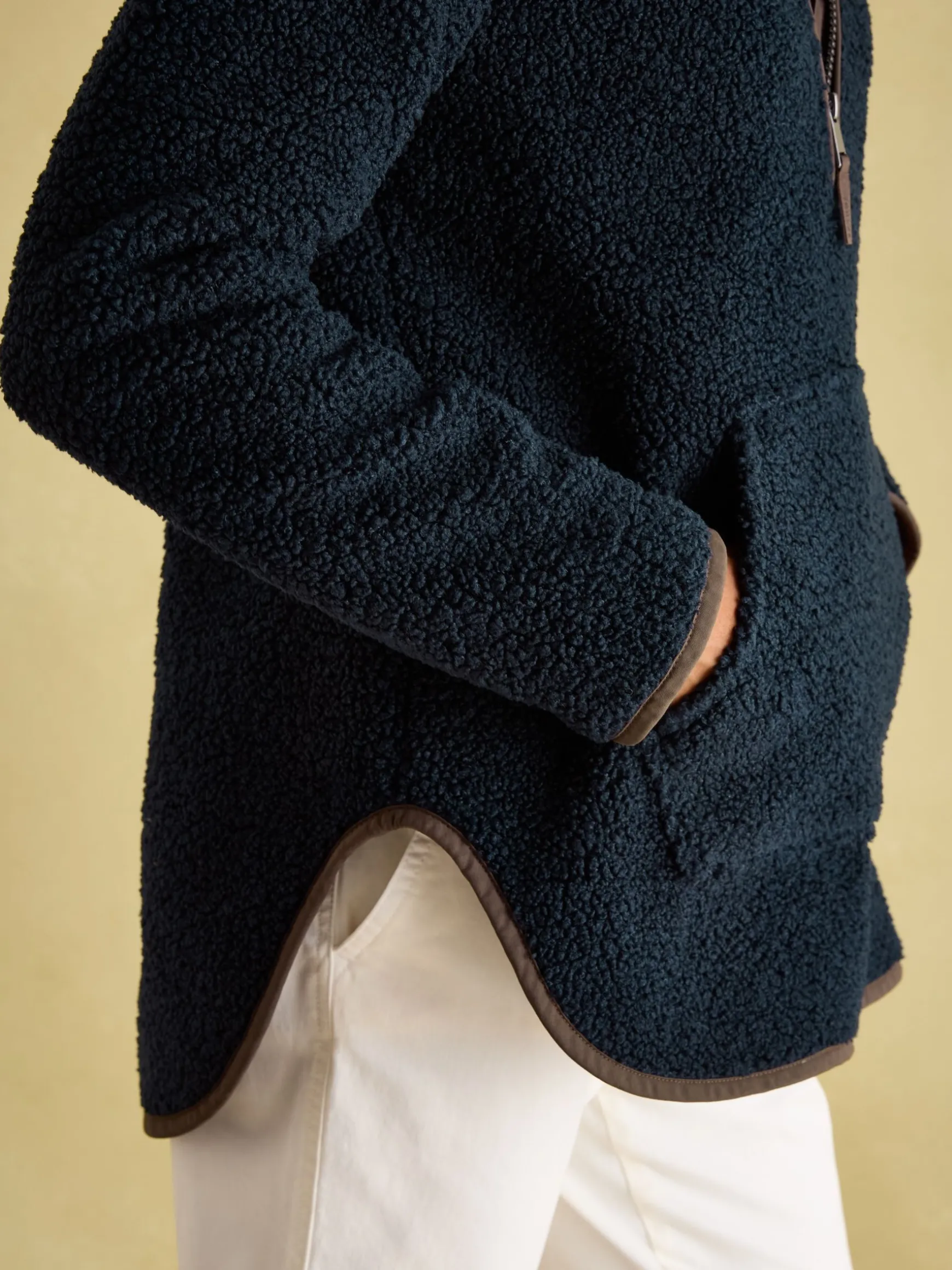 Aldeburgh Navy Quarter Zip Fleece