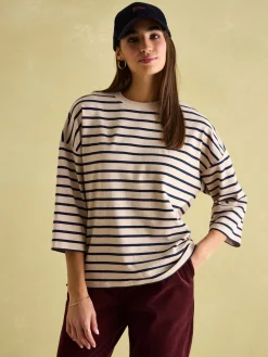 Amelia Oat Top with 3/4 Length Sleeves