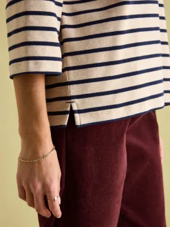 Amelia Oat Top with 3/4 Length Sleeves