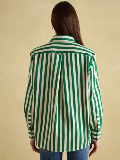 Amilla Green & Cream Stripe Shirt
