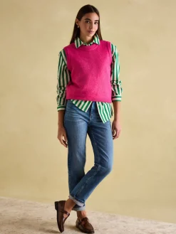 Amilla Green & Cream Stripe Shirt