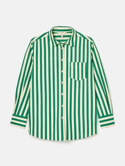Amilla Green & Cream Stripe Shirt