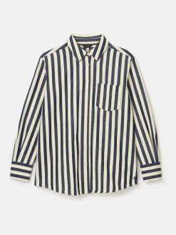 Amilla Navy & Cream Stripe Shirt