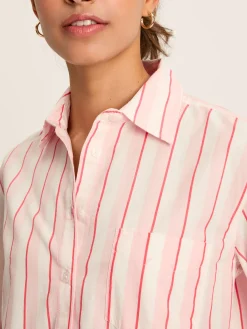 Amilla Pink/White Cotton Shirt