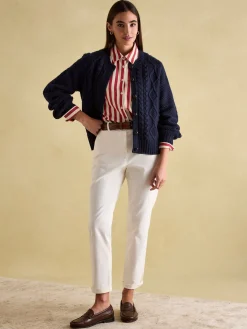 Amilla Red & Cream Stripe Shirt