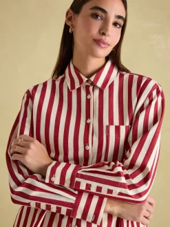 Amilla Red & Cream Stripe Shirt