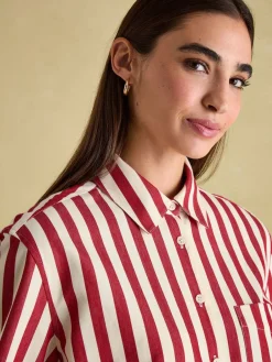 Amilla Red & Cream Stripe Shirt