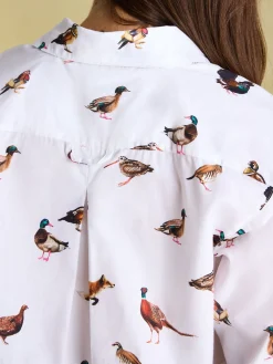 Amilla White Cotton Shirt