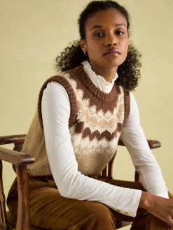 Amy Cream Long Sleeve High Neck Jersey Top