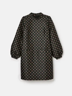 Annalise Black Jacquard A-Line Dress