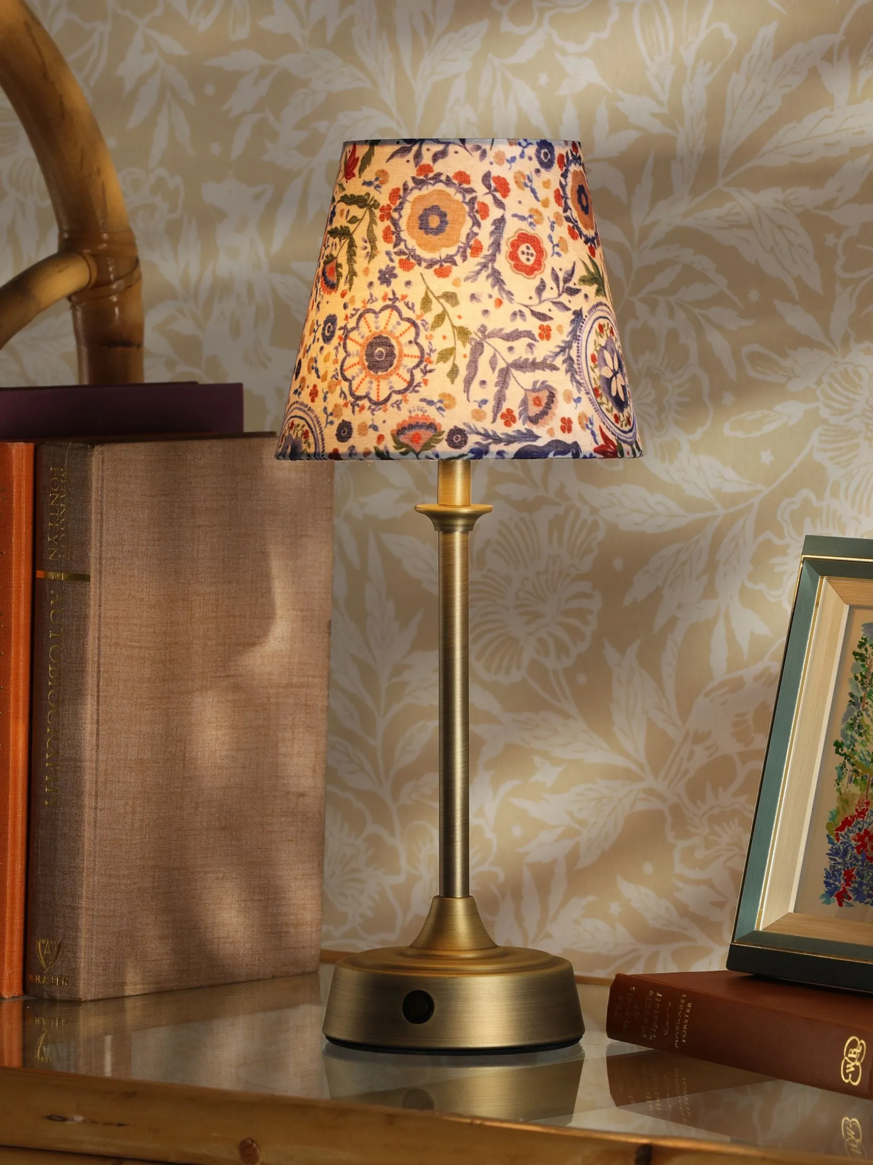 Apsley Blue Print Rechargable LED Lamp