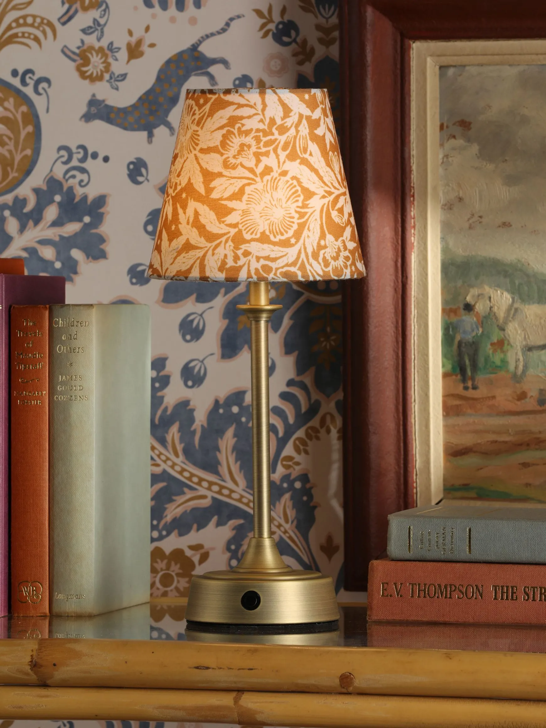 Apsley Gold Print Rechargable LED Lamp