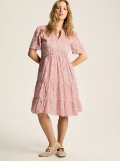 Ariella Pink Cotton Dress