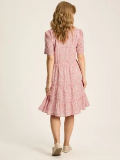Ariella Pink Cotton Dress