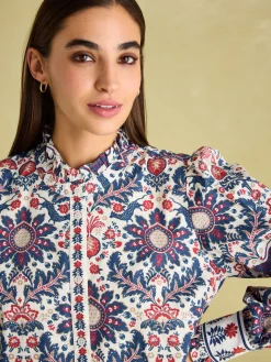 Auretta Multi Frill Neck Blouse