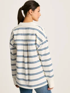 Bayside Cream/Navy Cotton Deck Shirt