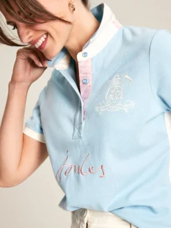 Beaufort Blue Short Sleeve Cotton Polo Shirt