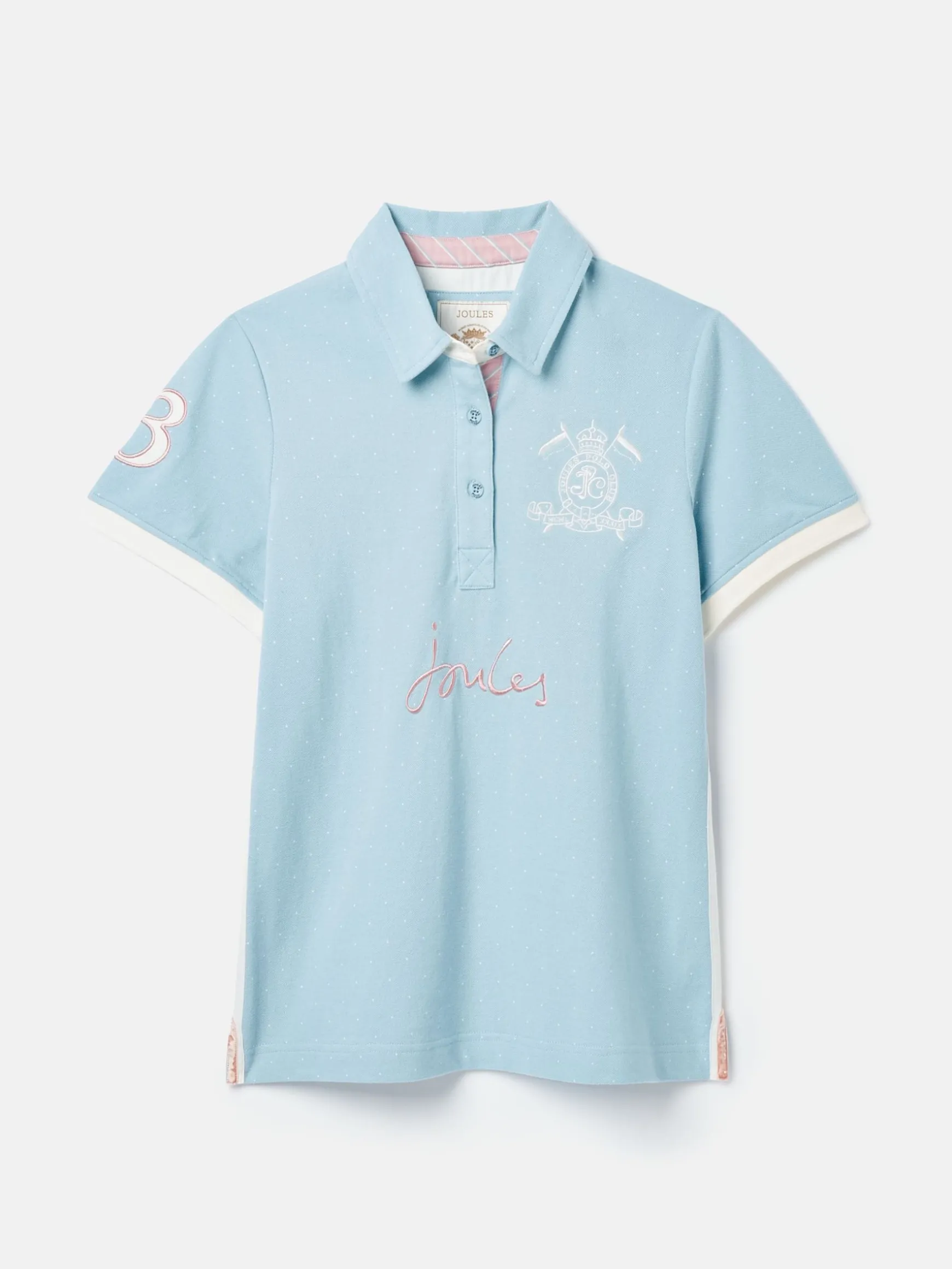 Beaufort Blue Short Sleeve Cotton Polo Shirt