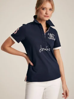 Beaufort Navy Blue Short Sleeve Cotton Polo Shirt