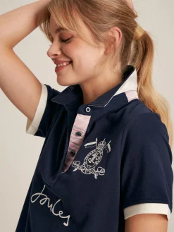 Beaufort Navy Blue Short Sleeve Cotton Polo Shirt