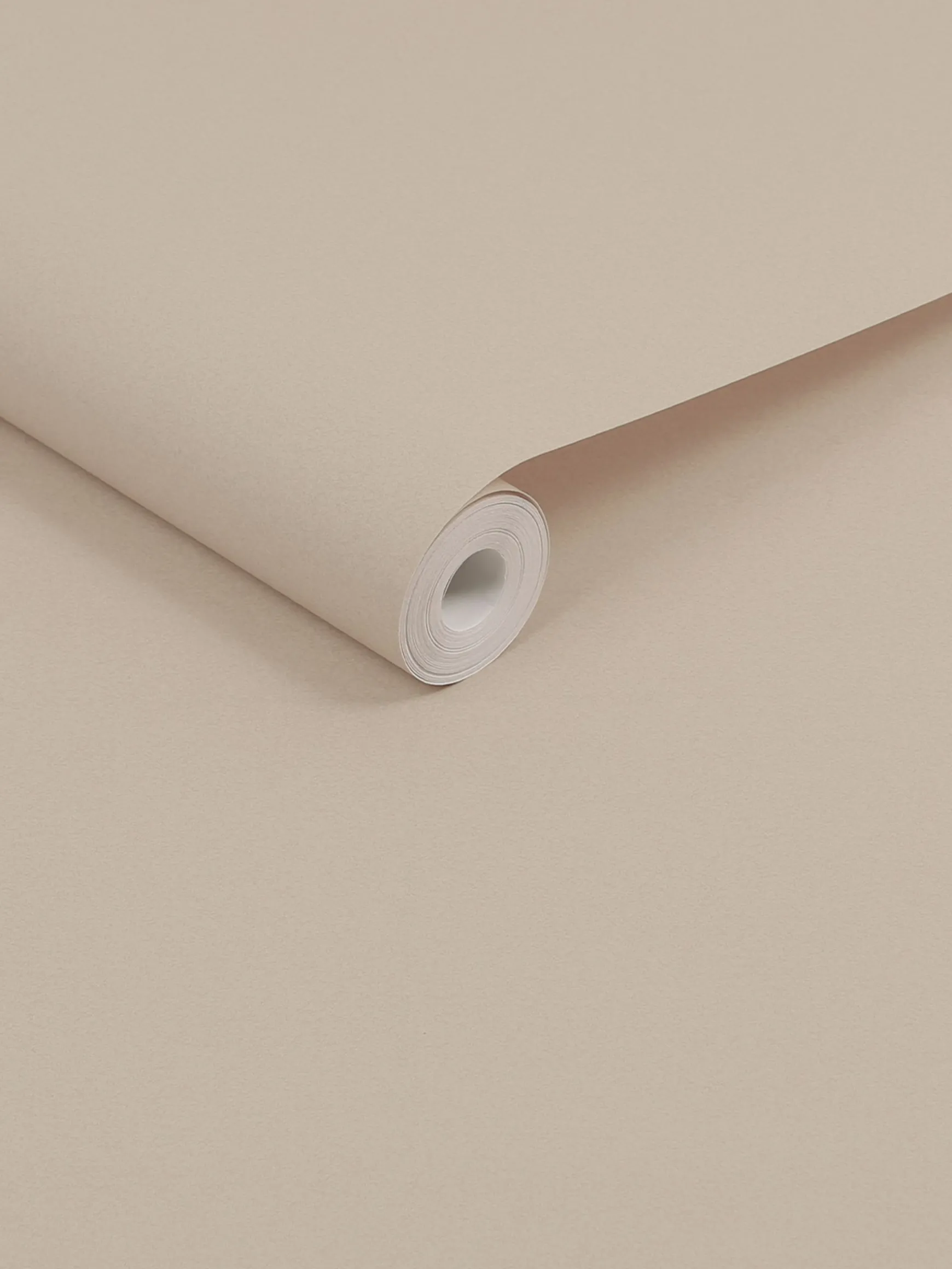 Beige Natural Plain 10M Wallpaper