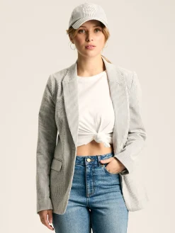 Belmont Cream/Navy Seersucker Boating Blazer