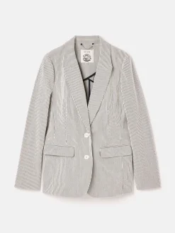 Belmont Cream/Navy Seersucker Boating Blazer