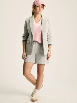 Belmont Navy & White Seersucker Striped Shorts