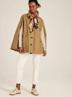 Bibury Tan Brown Waterproof Cape Coat