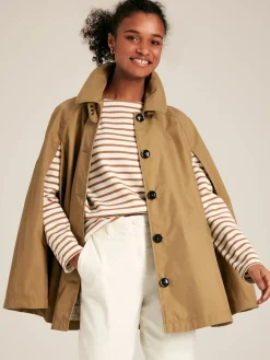 Bibury Tan Brown Waterproof Cape Coat