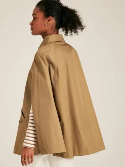 Bibury Tan Brown Waterproof Cape Coat