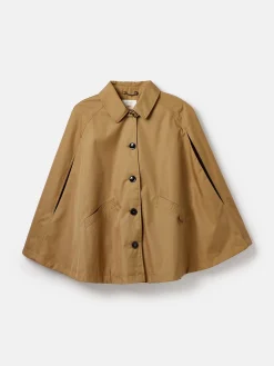 Bibury Tan Brown Waterproof Cape Coat