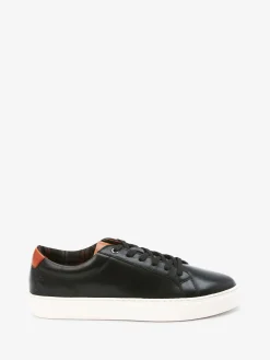 Black Leather Trainers