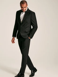 Black Slim Fit Tuxedo Suit Trousers