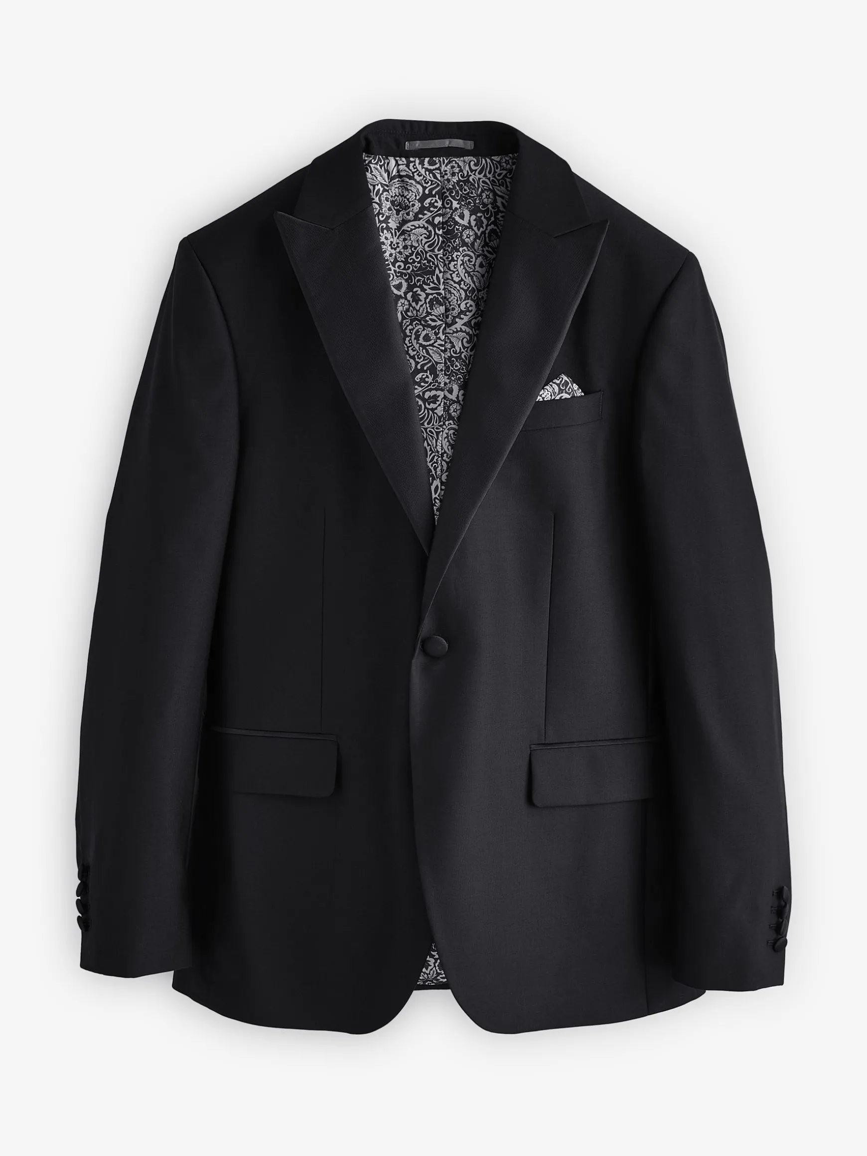 Black Slim Fit Tuxedo Suit Jacket