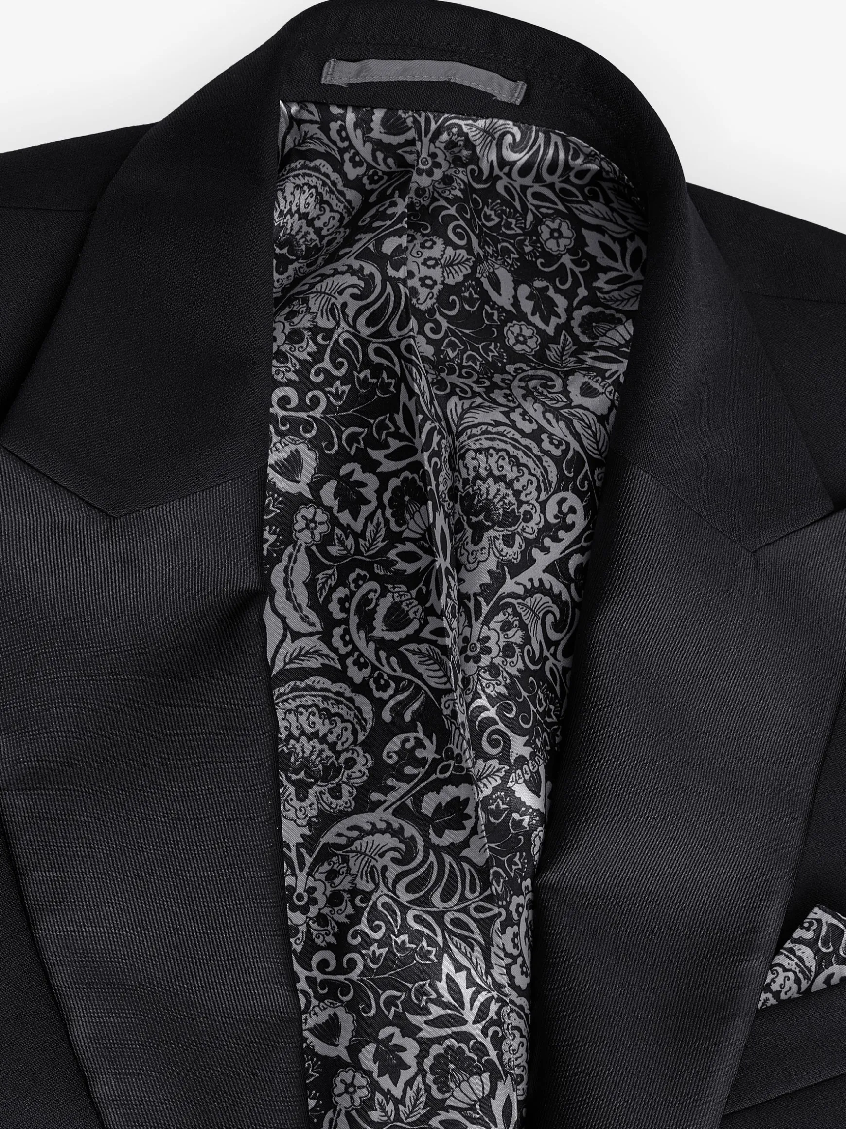 Black Slim Fit Tuxedo Suit Jacket