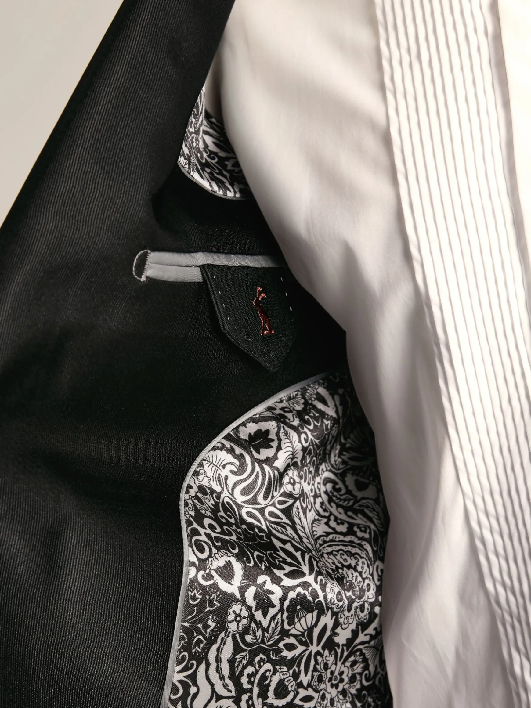 Black Slim Fit Tuxedo Suit Jacket