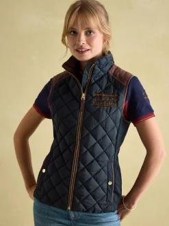 Blair Braemar Navy Diamond Quilted Gilet