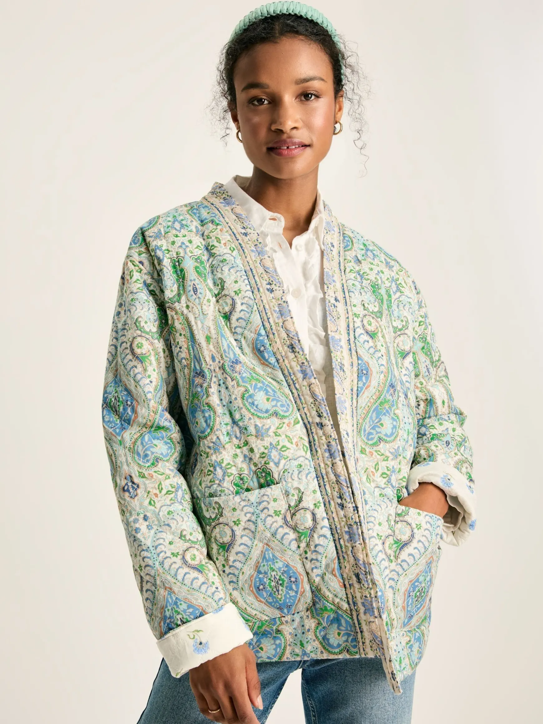Blakeney Relaxed Fit Paisley Cotton Quilted Jacket
