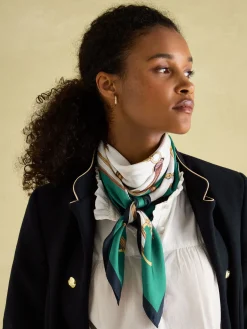 Bloomfield Cream Silk Square Scarf