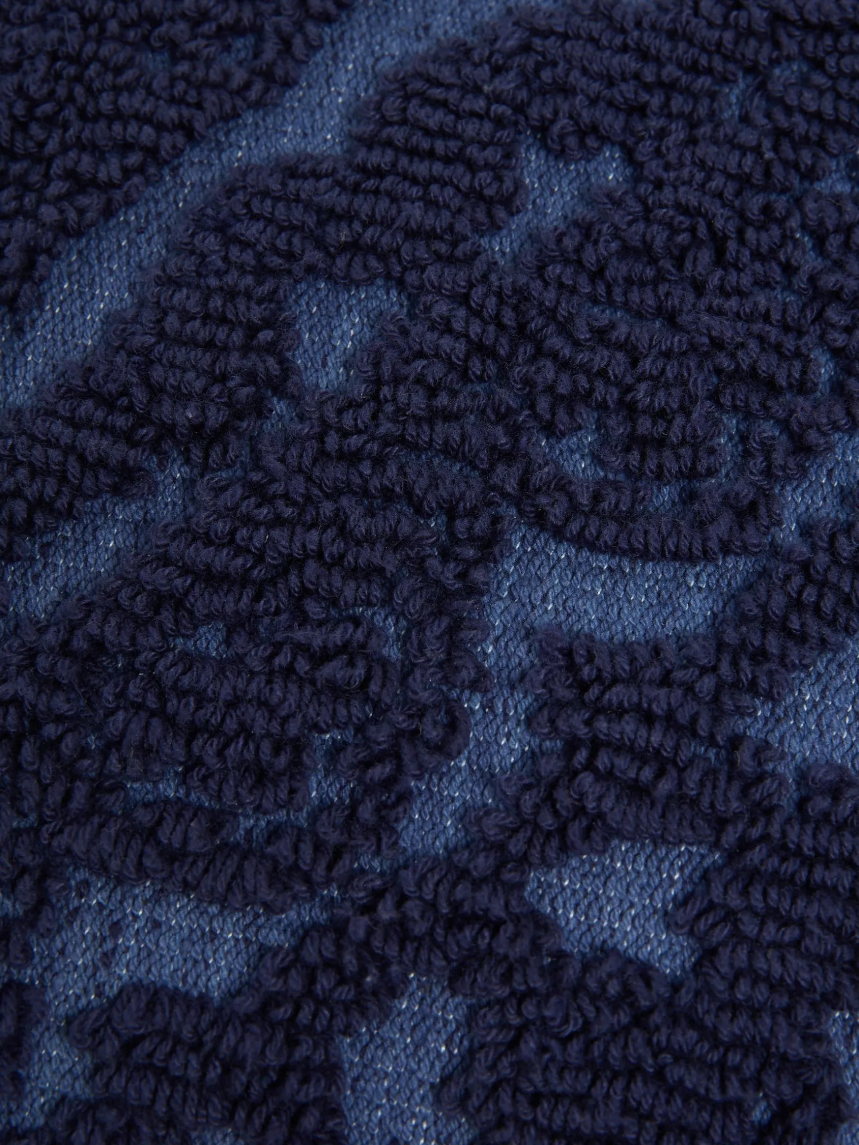 Blue 100% Cotton Paisley Tufted Cushion