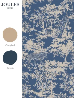 Blue Animal Forest Print 10M Wallpaper