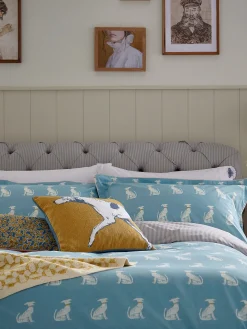 Blue Blockprint Dogs Cover Set